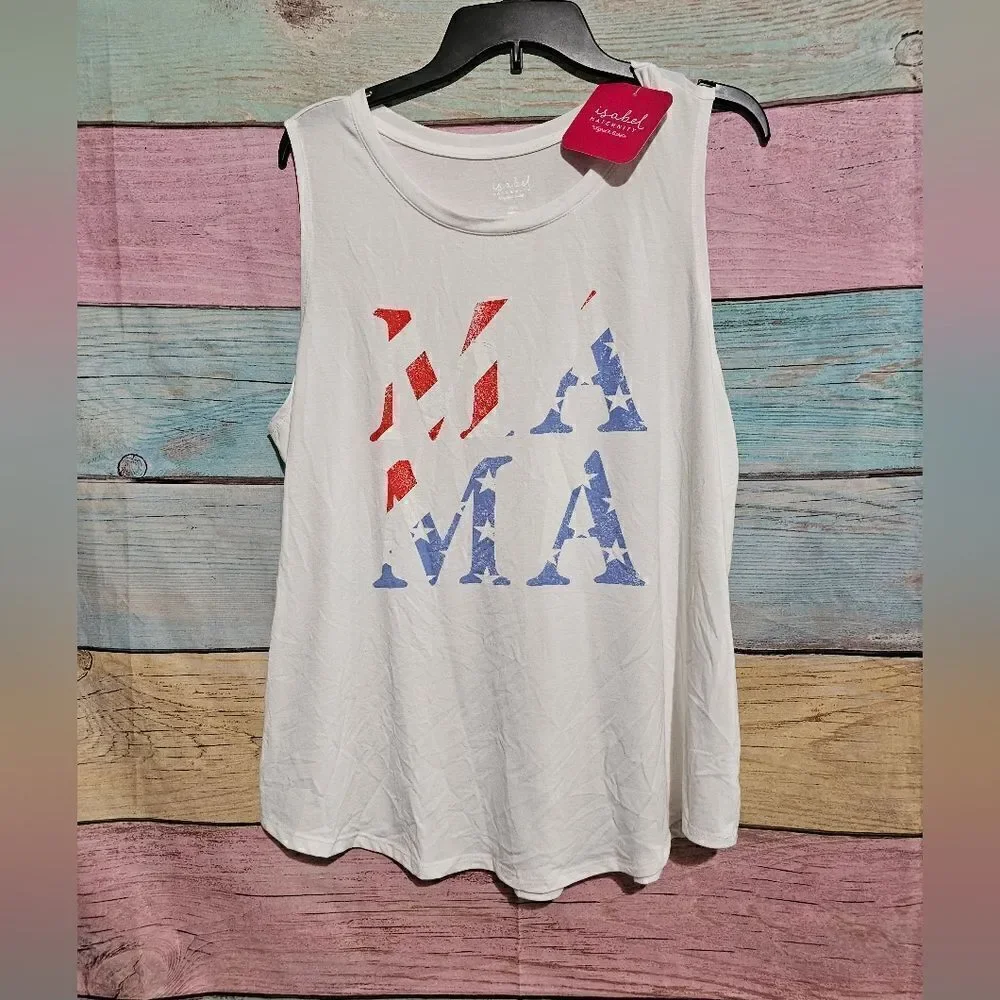 Women's Maternity Americana MAMA Tank Top XXL‎
